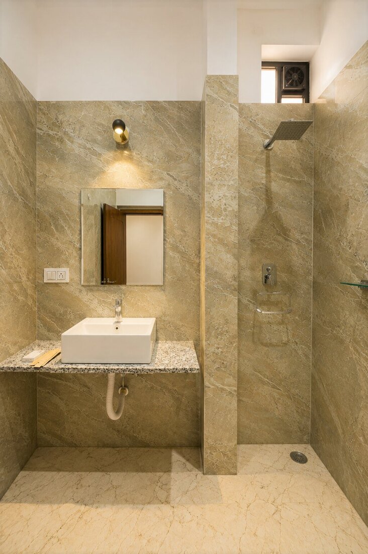 Attached washroom with western toilet
