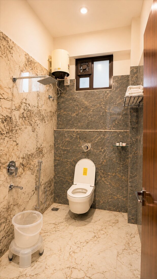 Attached washroom with western toilet